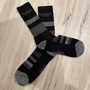 Jeep black striped socks unisex